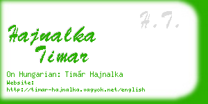 hajnalka timar business card